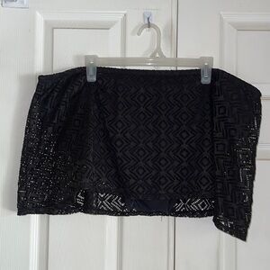 Catalina Black Lace Skirt Swim Bottom